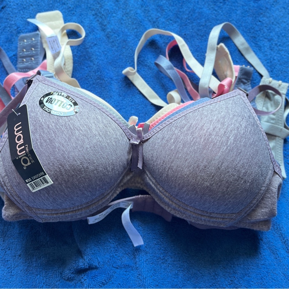 Mamia Purple Padded Bra with Adjustable Straps